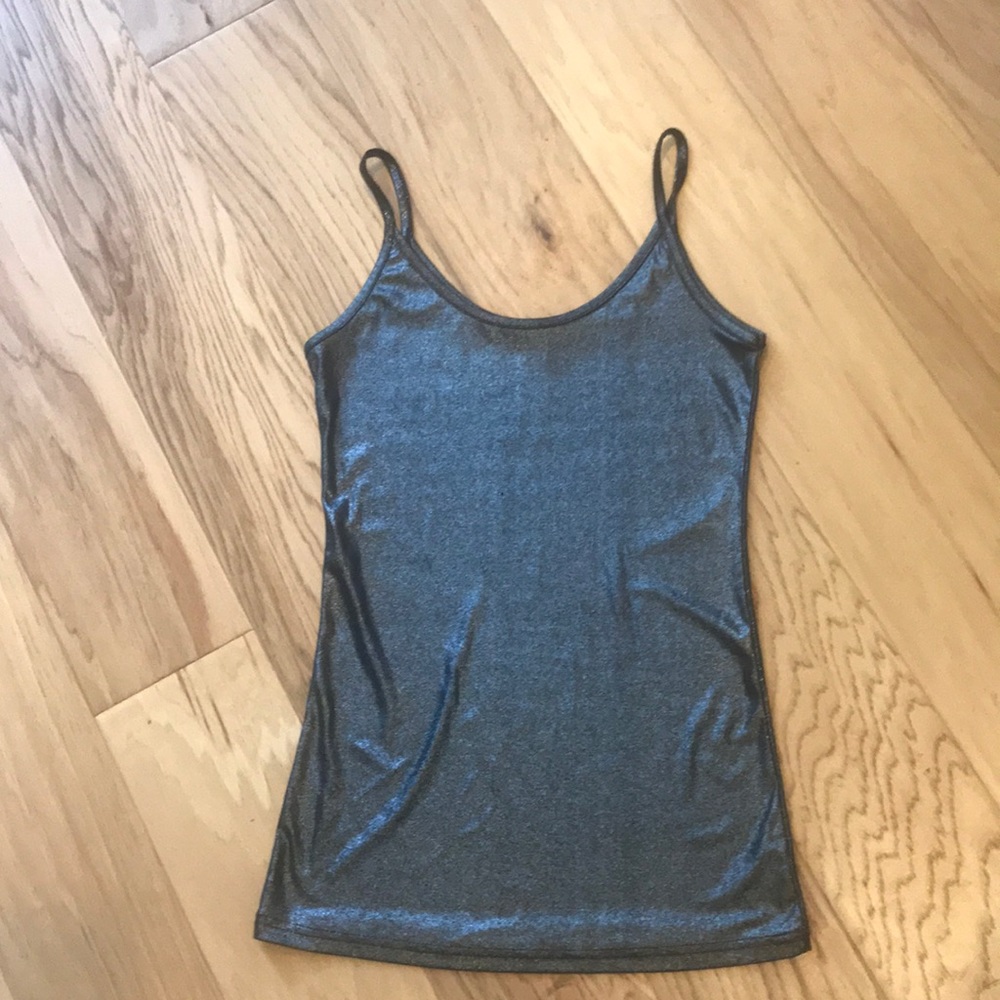 Zoa & Art metallic black and silver tank S